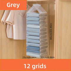 Mesh Hanging Bag with Grids for Wardrobe Storage