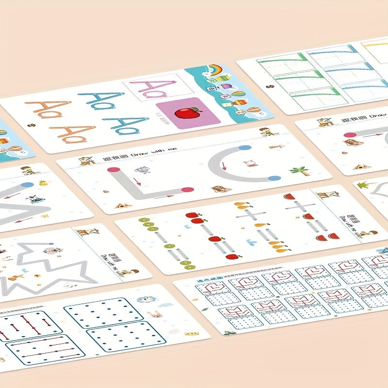 Magic Copybook Set for Kids 3-8, Improve Writing Skills, Erasable Pen