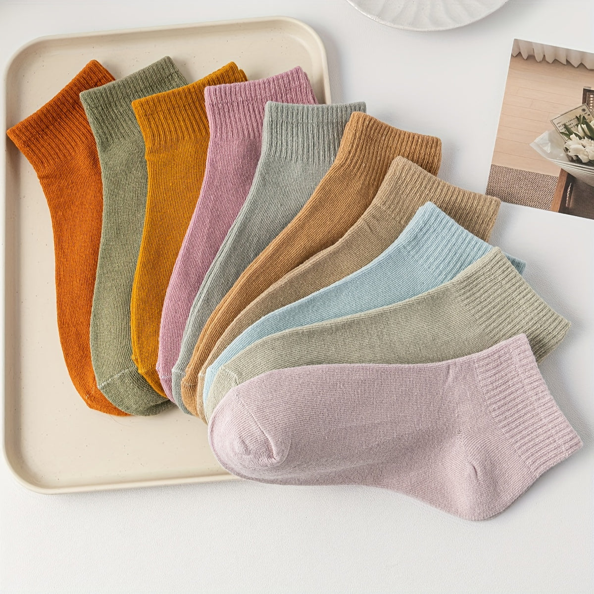 10 Pairs Comfy Breathable Short Sports Socks Women Stockings