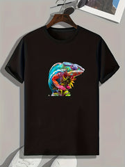 Animal Print Men's Graphic T-shirt Casual Tee For Summer