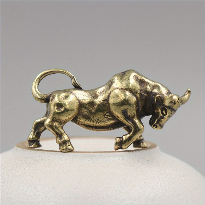 Bull Pendant for Good Luck Desk Ornament Hand Toy DIY Key Chain Pendant