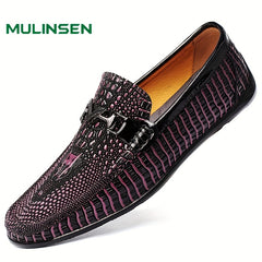 Men's Reptile Loafer Shoes Non-slip Slip On Spring Summer