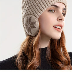 Thickened Velvet Knitted Woolen Hats for Winter, Ear Protection
