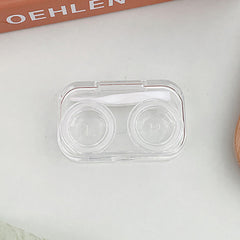 Clear Plastic Mini Lens Case for Contact Lenses