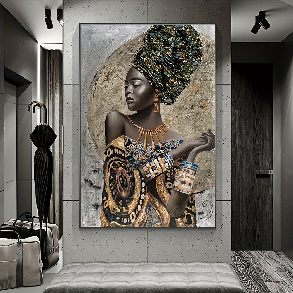 Abstract Canvas African Woman Graffiti Painting Wall Art