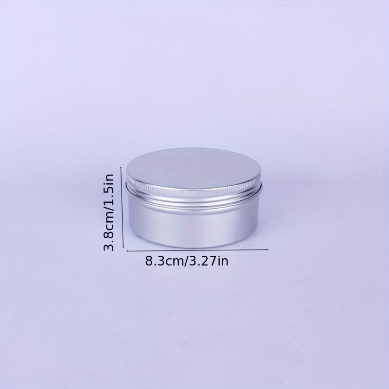 2pcs 150ML Aluminum Biscuit Boxes Round Fruit Tea Box Leak Proof Container