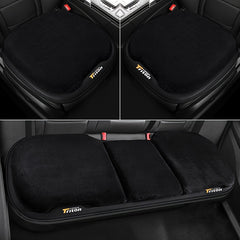 3pcs Winter Car Seats Pad Thickened Plush Warm Car Seats Cushion