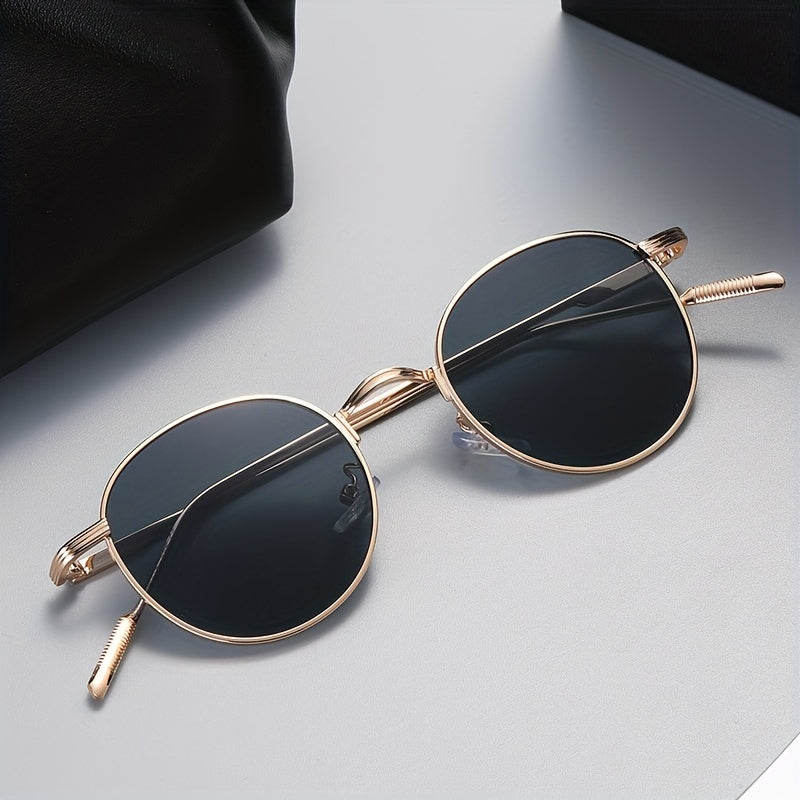 Round Small Frame Metal Sunglasses UV Protection