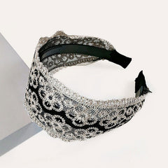 Star Lace Wide Brimmed Headband Holiday Hair Hoop