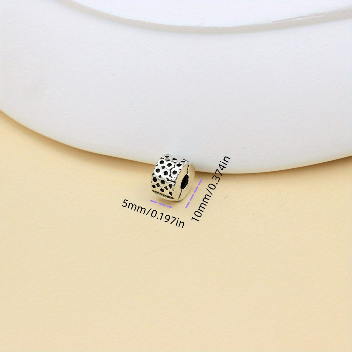 European Silver Plated Safety Bead Clip Stopper Charm Bracelet DIY Jewelry