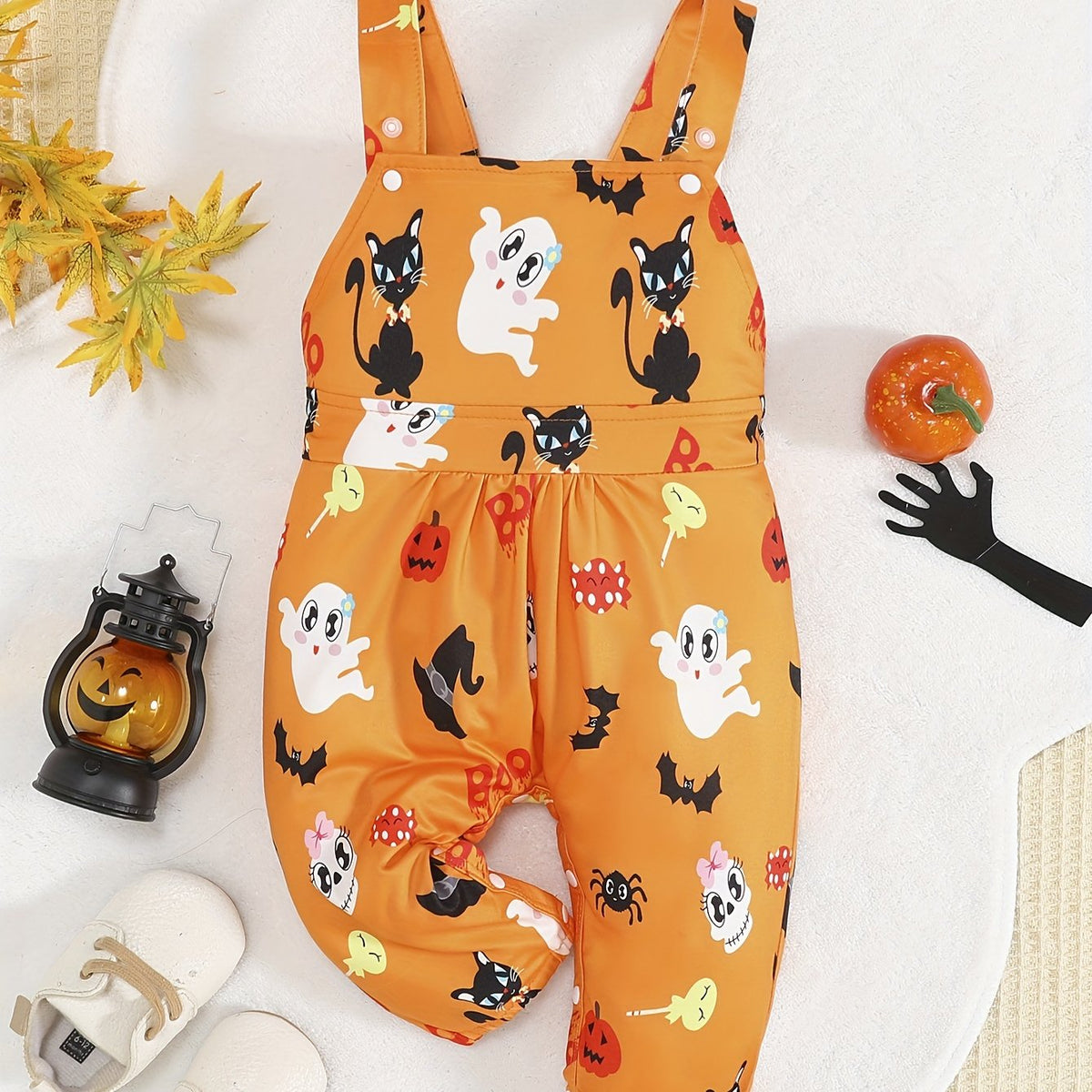 Halloween Party Bib Overalls for Toddler Baby Boys Girls