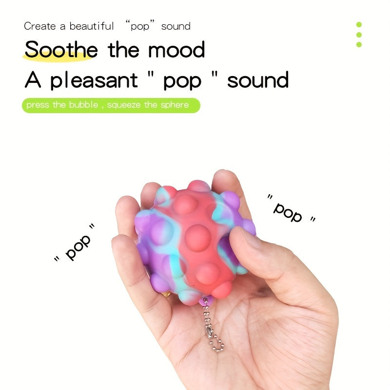 4pcs Portable Kids Silicone Toy Balls, Air Valve for Shrinking, Stress Relief