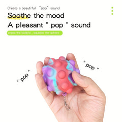 4pcs Portable Kids Silicone Toy Balls, Air Valve for Shrinking, Stress Relief