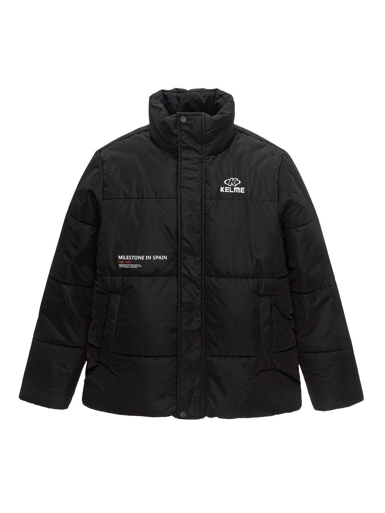 Women's Letter Print Puffer Jacket Windproof Down Winter Coat