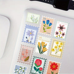 500pcs Floral Clip Art Sticker Roll 10 Patterns Flower Designs Party Decoration