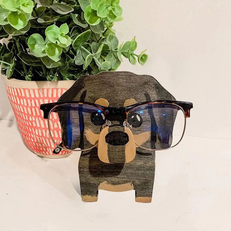 Pine Wood Animal Glasses Stand