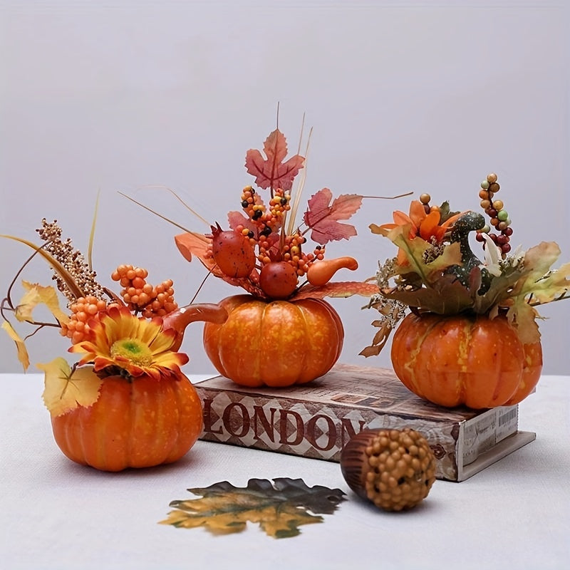Halloween Artificial Pumpkin Decor, Foam Centerpiece for Home & Bar Decor