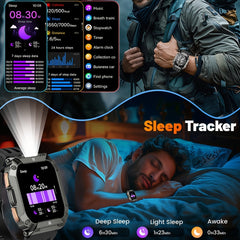 Little Meatball Smart Watch 1.95 inch Full Touch Display with LED Flashlight