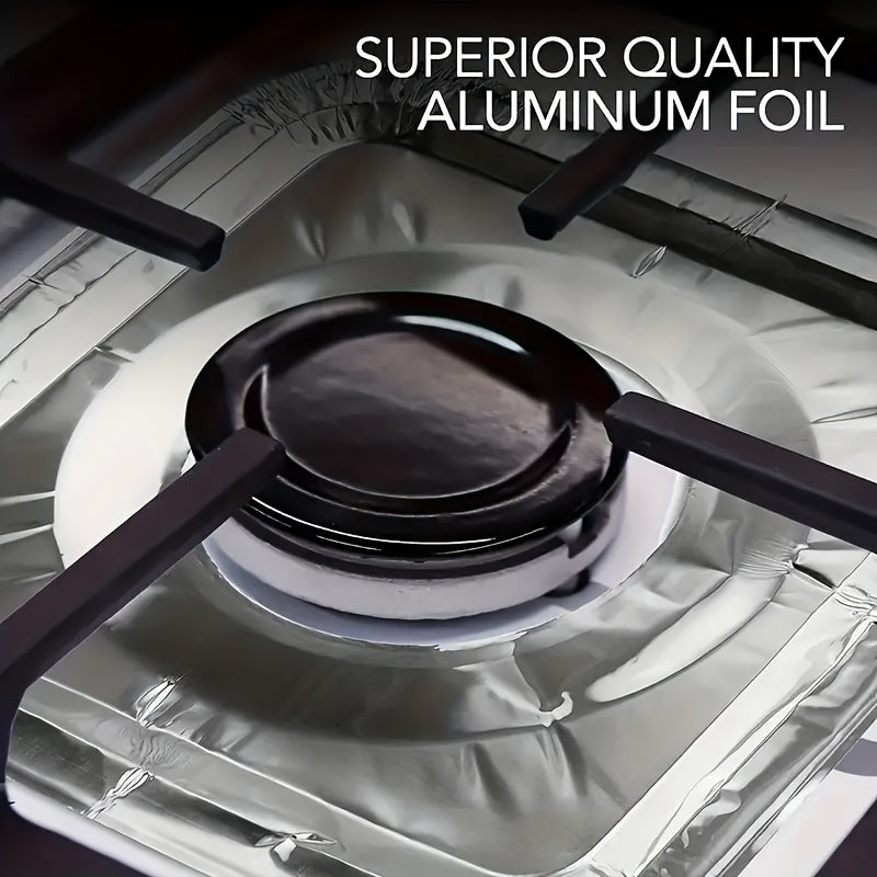 50pcs Aluminum Stove Burner Cover 8.5in Heat-resistant Gas Stove Protector