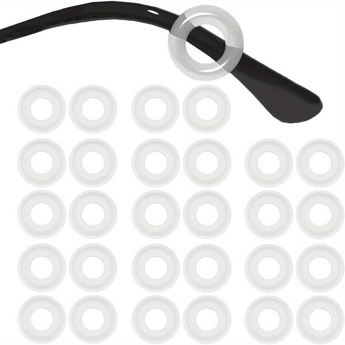 Silicone Glasses Ear Grip Strap Holder Anti Slip for Eyewear - Clear