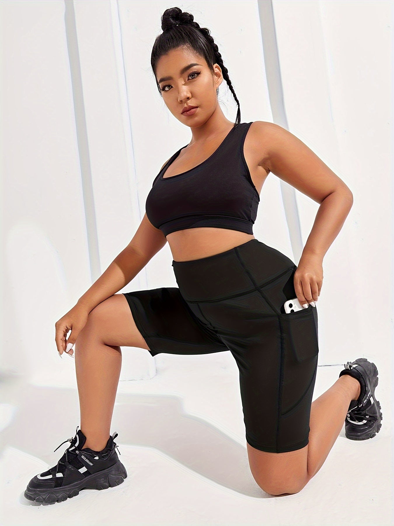  High Rise Stretchy Fitness Shorts