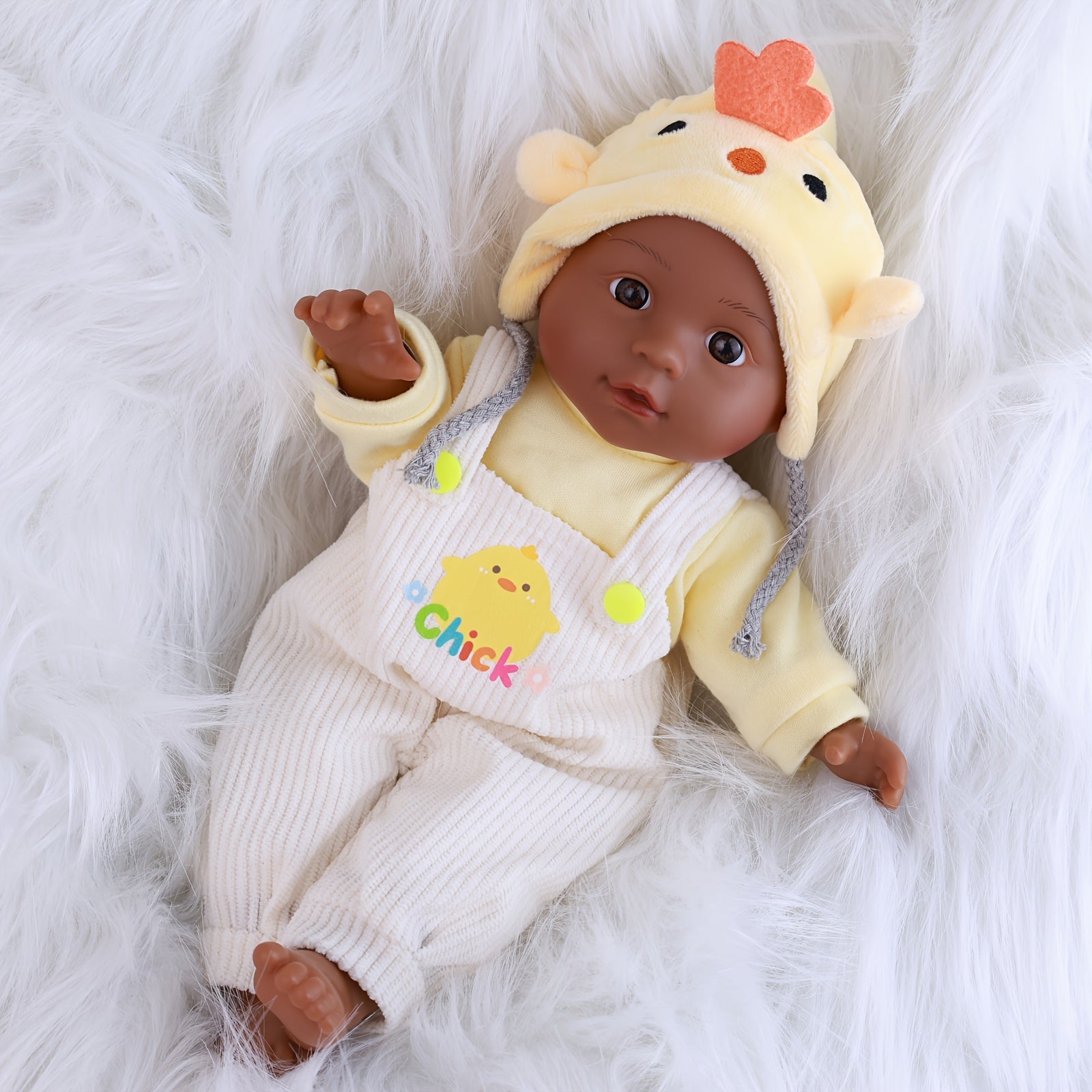 13" Reborn African American Doll Soft Body Realistic Look Boys Girls Birthday