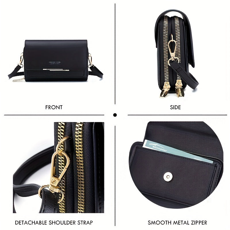 Square Shoulder Bag Minimalist Crossbody Bag For Work Women's Purse