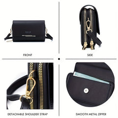 Square Shoulder Bag Minimalist Crossbody Bag For Work Women's Purse