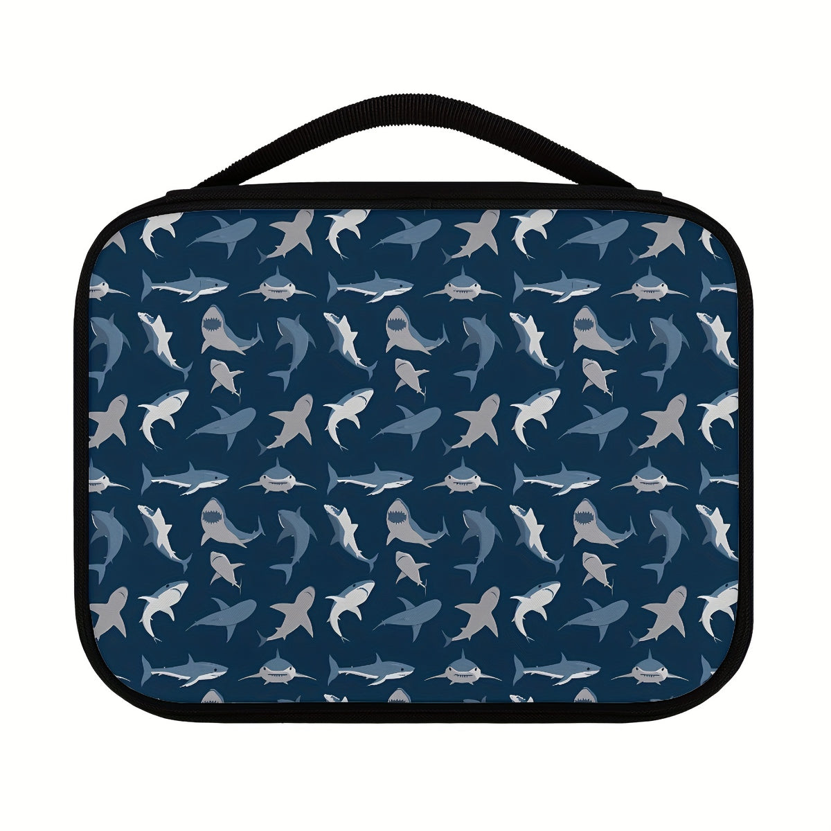 Cartoon Shark Print Bible Cover For Students Women Portable Bible Tote Bag