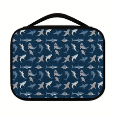 Cartoon Shark Print Bible Cover For Students Women Portable Bible Tote Bag