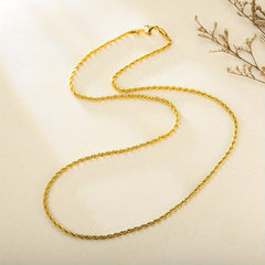 Stainless Steel Twist Chain Necklace for Men & Women