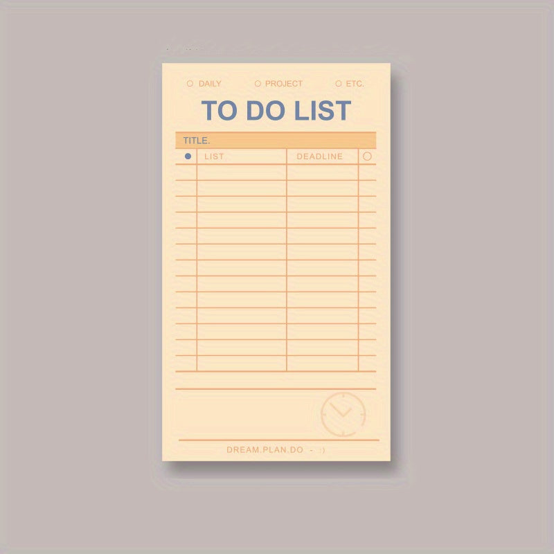 50 Sheets Daily Planner Functional Note Paper Book
