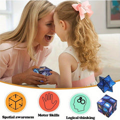 Space Infinity Cube Fidget Toy 3D Puzzle Brain Teaser Kids Age 6-8 Birthday Gift