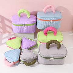 Colorblock Cosmetic Bag Multifunctional Toiletry Wash Bag