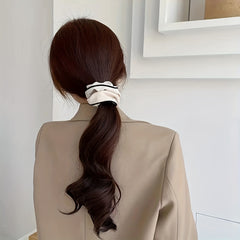 2pcs Soft Block French Hair Scrunchies for Women Girls