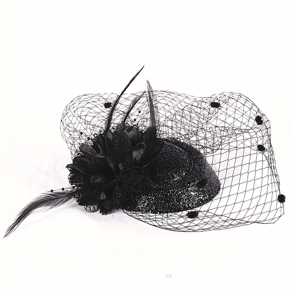 Vintage Style Bridal Veil Hat with Tassel Mesh Headpiece Wedding Accessory
