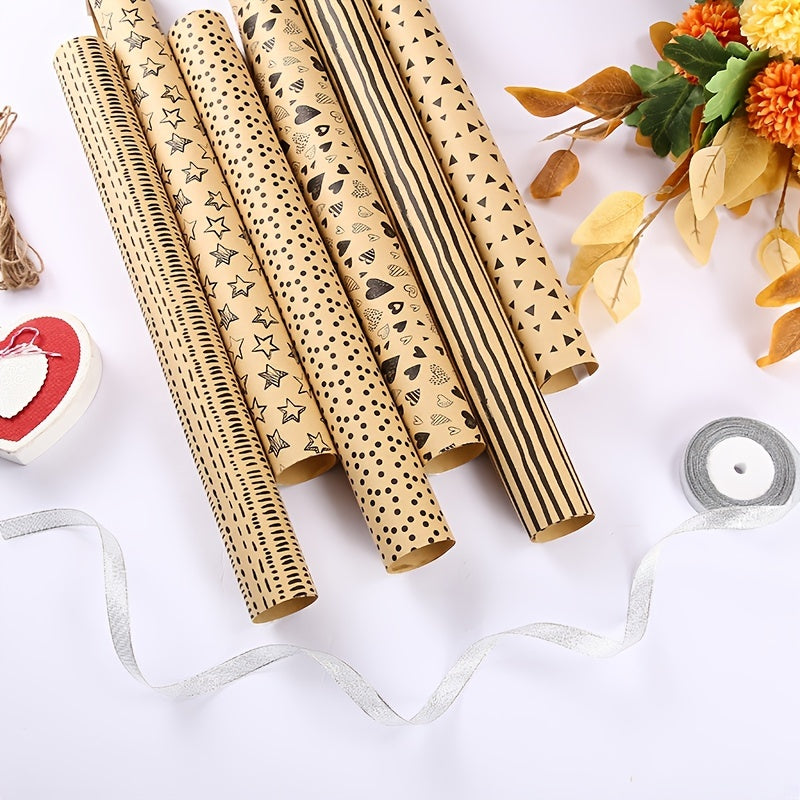 6pcs Christmas Wrapping Paper Gift Wrap Arts Crafts Decorations