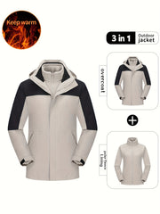 Men's Active Lapel Zip Up Jacket Windbreaker
