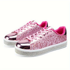 Sequin & Rhinestone Glitter Skate Shoes