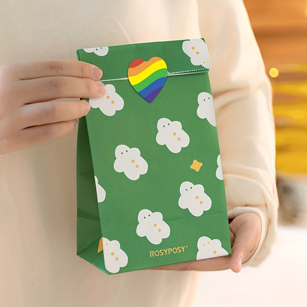 500pcs Love Stickers Rolled Heart shaped Sealing Stickers