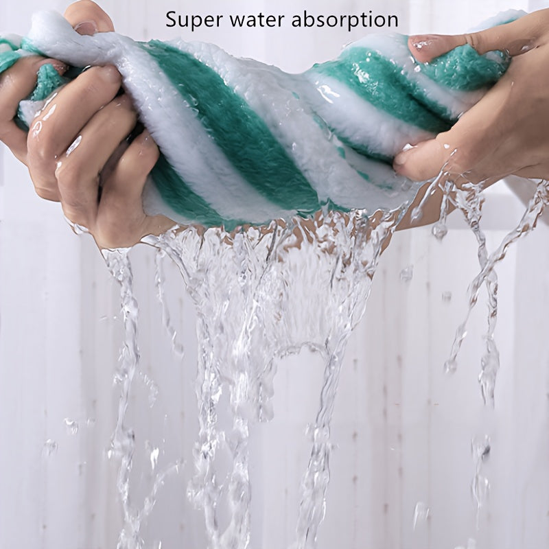 2pcs Striped Towel Set Soft Comfortable Hand Towel Bath Towel Absorbent Towels
