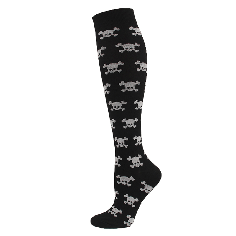 1pair Christmas Element Compression Stockings for Outdoor Activities