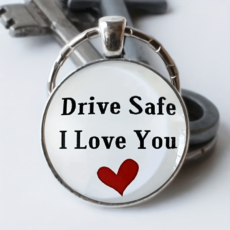 Vintage Drive Safe Keychain For Boys
