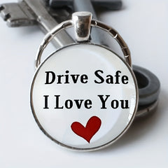 Vintage Drive Safe Keychain For Boys