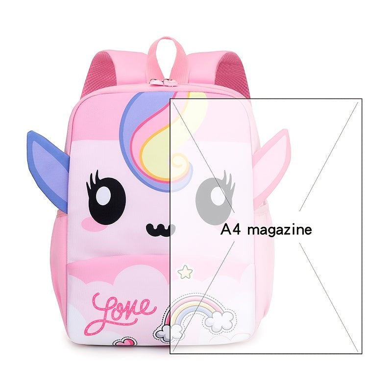 Cartoon Unicorn Backpack for Kindergarten School