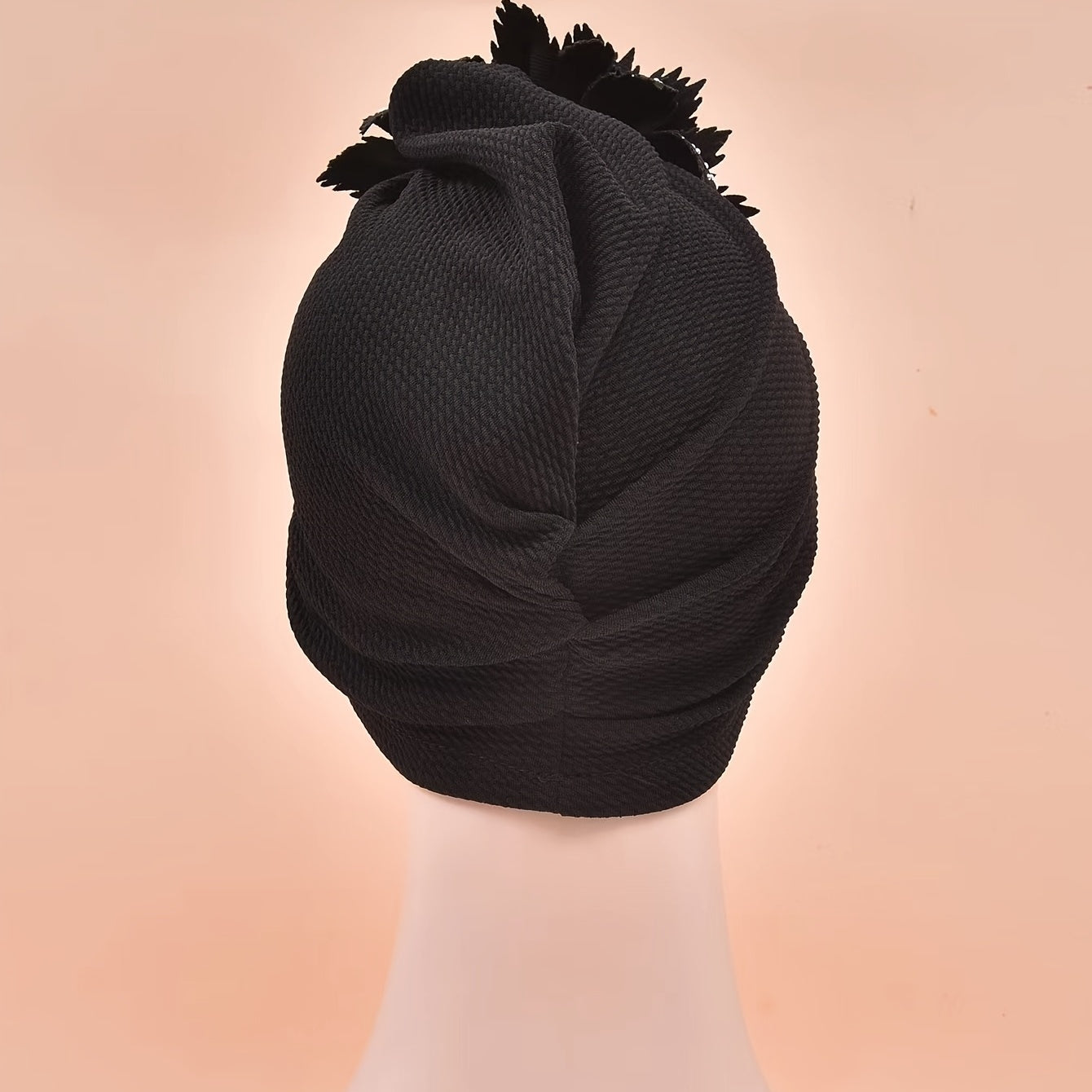 Women Hat Flower Turban Cap Bag Head Wrap Solid Hair Cap for Women