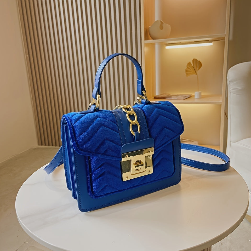 Minimalist Square Shoulder Bag Classic Flap Satchel Bag
