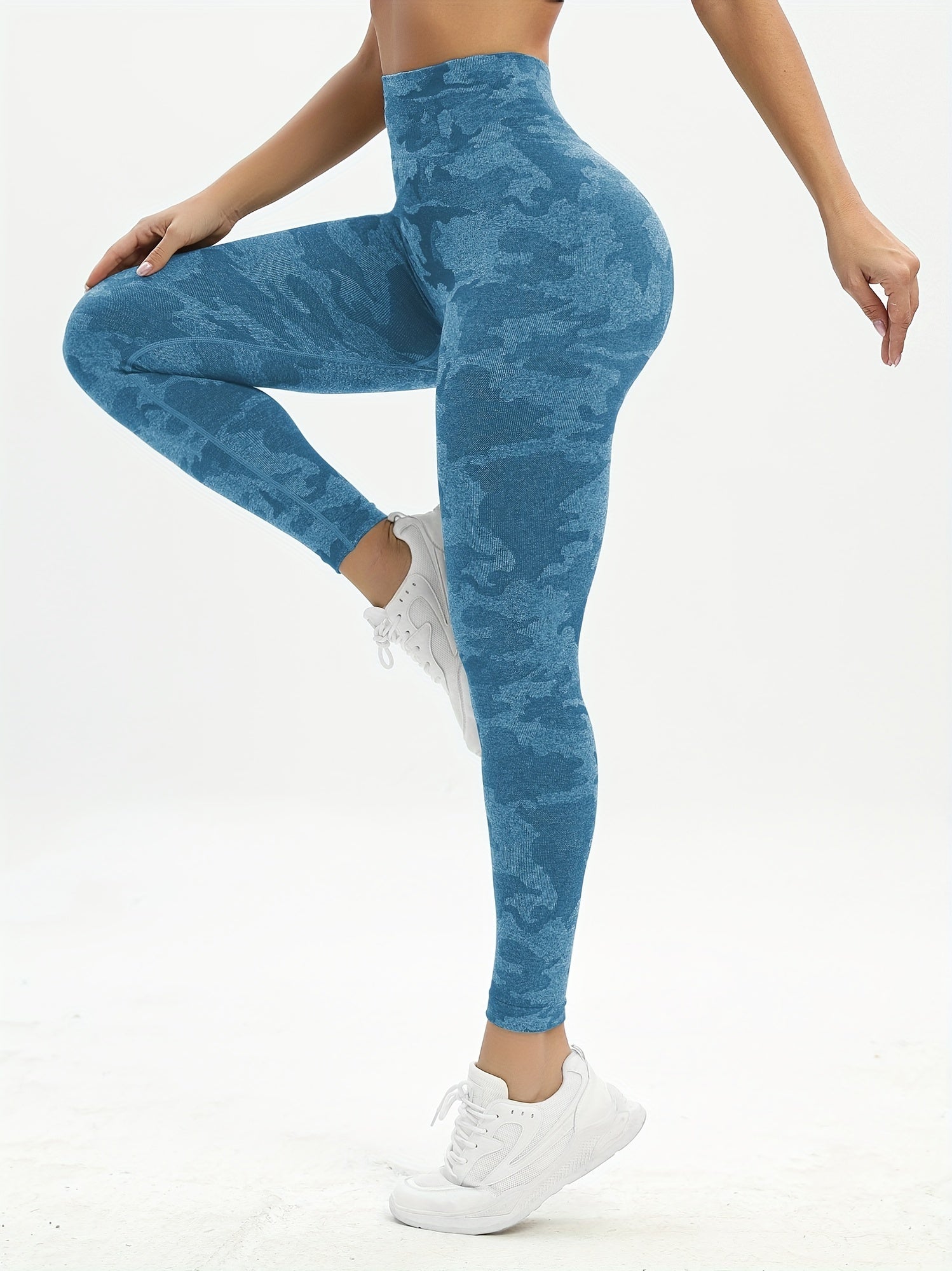 High Waist Camo Yoga Leggings Butt Lifting Cropped Activewear