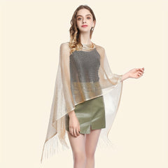Mesh Shawl Sunscreen Tassel Wrap for Women