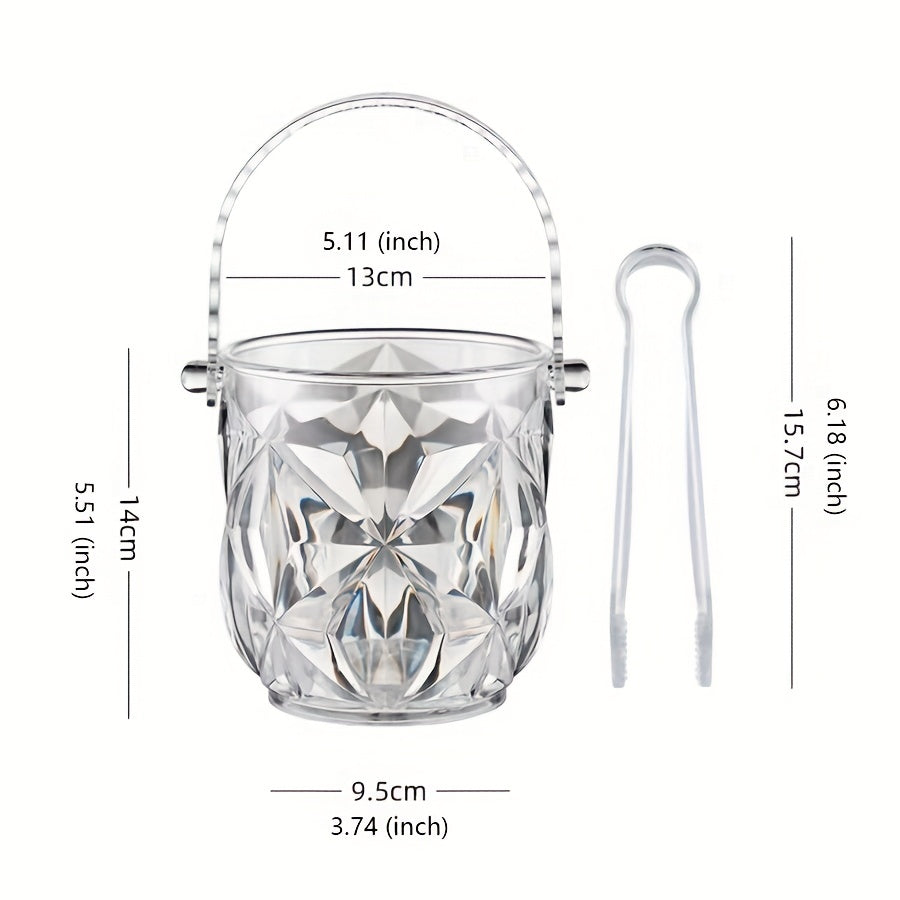 1pc Stainless Steel Ice Bucket Snack Bucket Fried Chicken Bucket